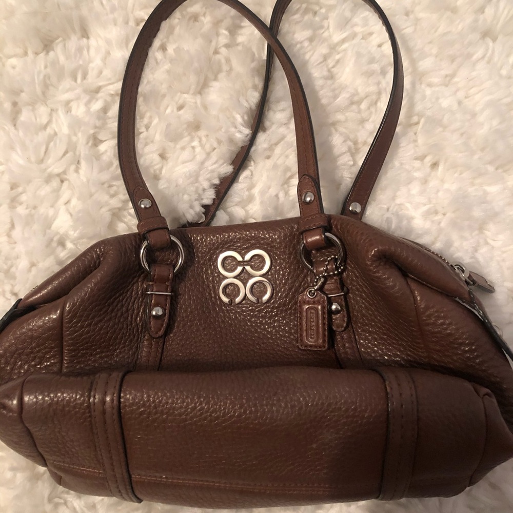 Small brown coach purse